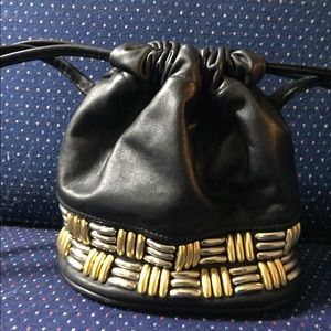 Vintage Atalla Black Leather Purse